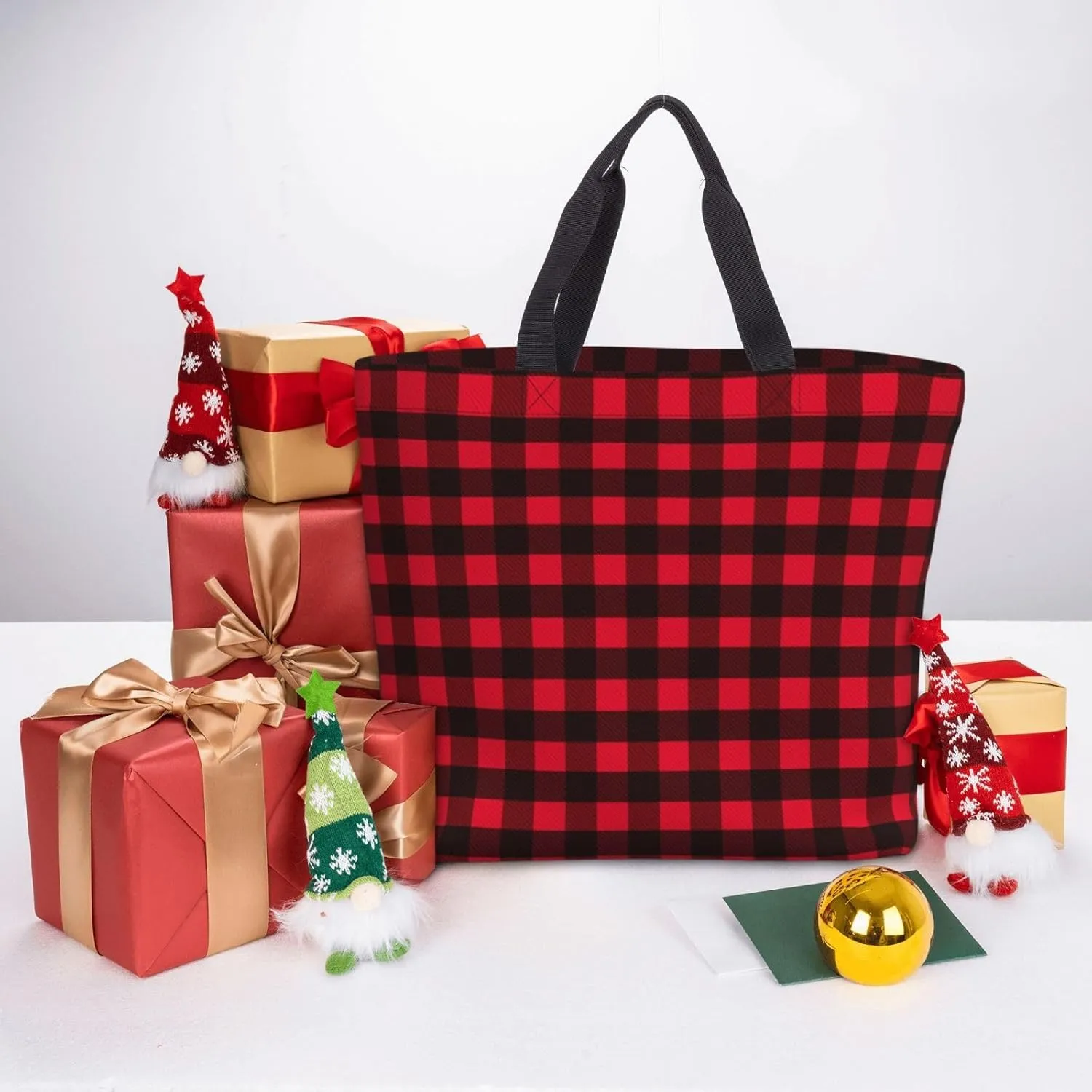 Tote Bag with Zipper Pockets,Large Capacity Shopping Bag, Handbags for Travel Grocery