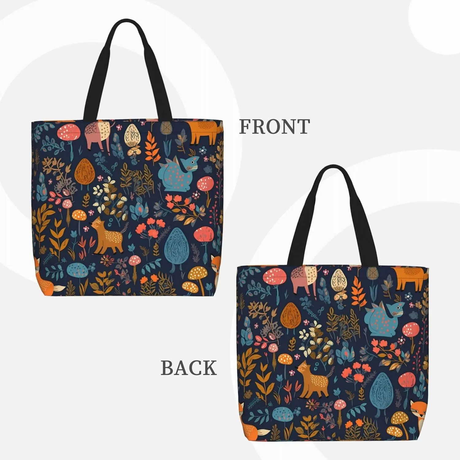 Tote Bag with Zipper Pockets,Large Capacity Shopping Bag,Casual Shoulder Bag for shopping Work Gym