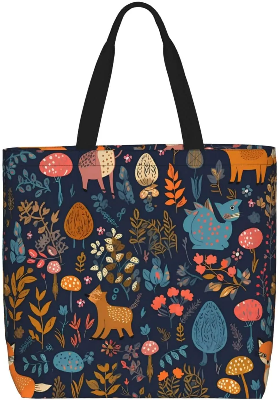 Tote Bag with Zipper Pockets,Large Capacity Shopping Bag,Casual Shoulder Bag for shopping Work Gym