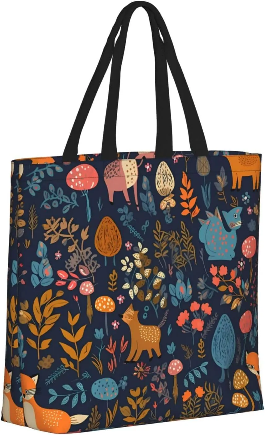Tote Bag with Zipper Pockets,Large Capacity Shopping Bag,Casual Shoulder Bag for shopping Work Gym