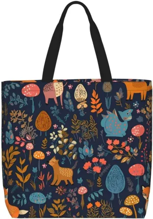 Tote Bag with Zipper Pockets,Large Capacity Shopping Bag,Casual Shoulder Bag for shopping Work Gym