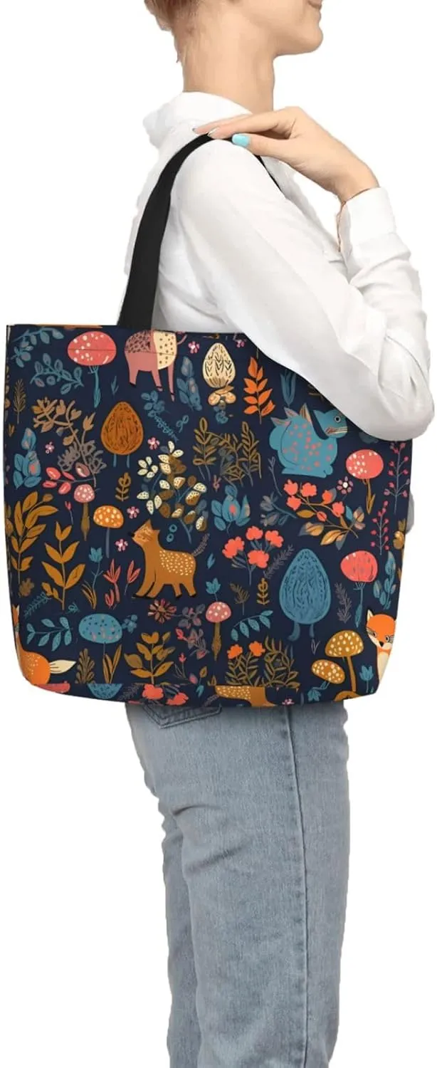 Tote Bag with Zipper Pockets,Large Capacity Shopping Bag,Casual Shoulder Bag for shopping Work Gym