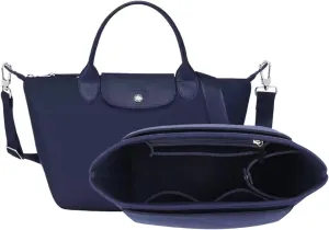 Tote organizer, Longchamp organizer insert for Longchamp Le Pliage Neo crossbody bag (M(14.5x5.9x9.8), Dark Blue)