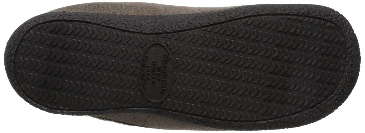 Totes ISOTONER Men's Microsuede Slip-On Slipper (X-Large - 11-12, Taupe)
