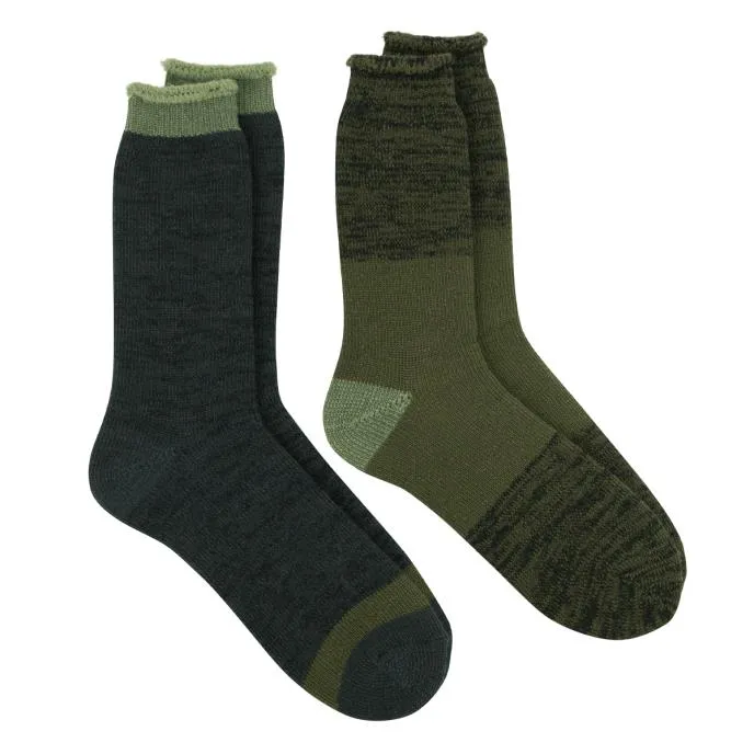Totes Toasties 3.0 TOG Brushed Inside Thermal Socks Mens Socks Khaki Mix