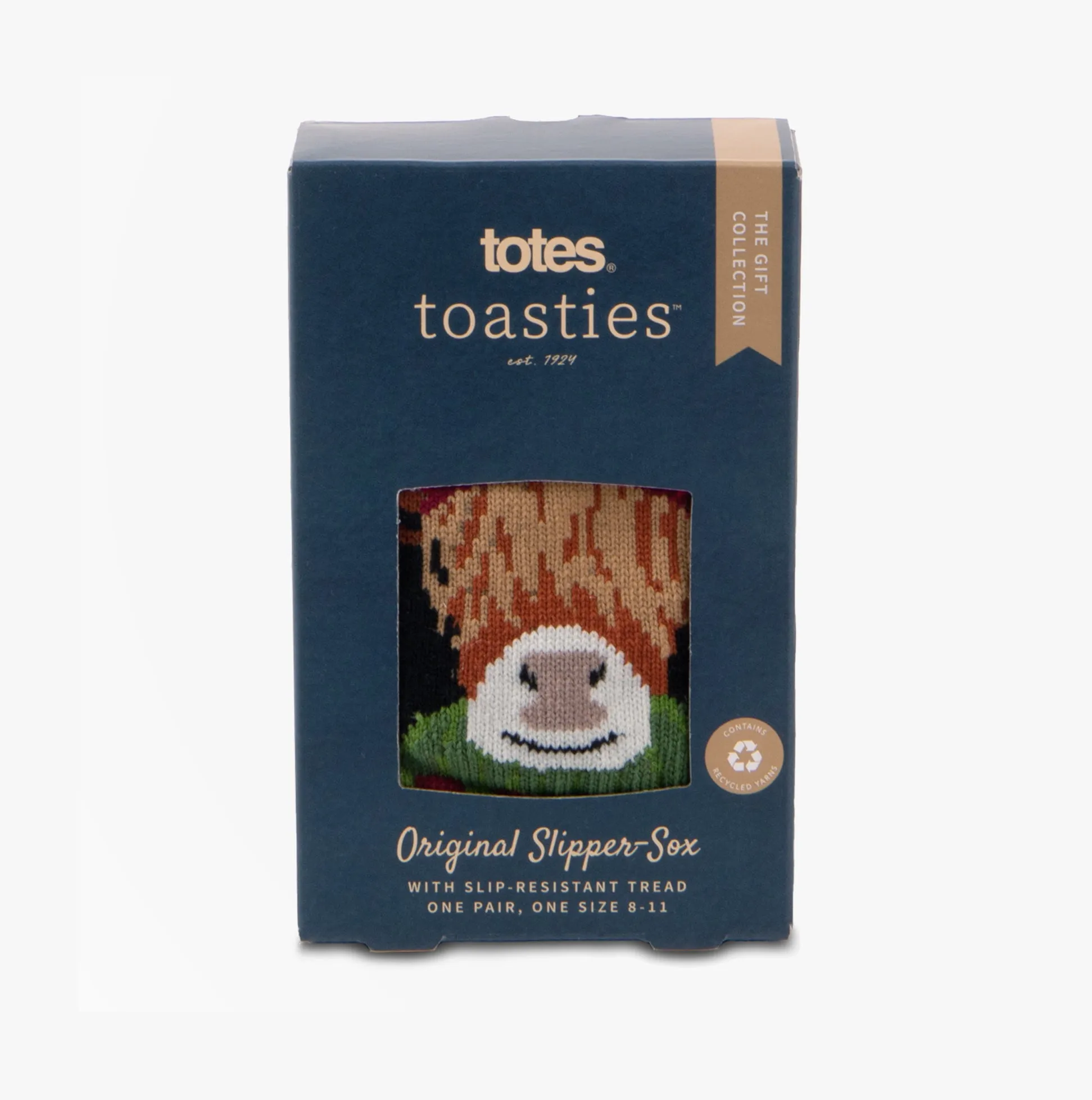 Totes Toasties Original Slipper Socks Mens Socks Highland Cow
