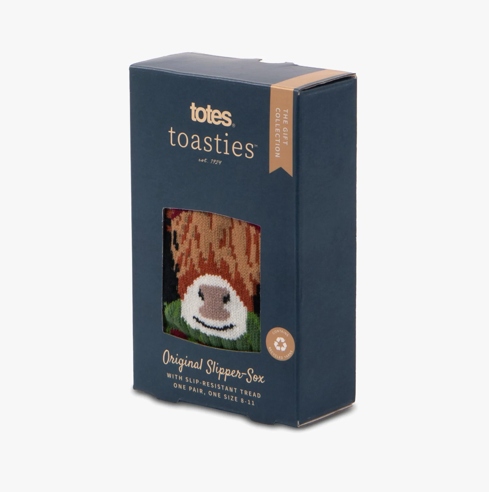Totes Toasties Original Slipper Socks Mens Socks Highland Cow