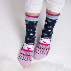 Totes Toasties SINGLE ORIGINAL Slipper Socks Womens Socks Polar Bear