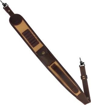 TOURBON Hunting Rifle Bandolier Sling with Swivels, Gun Strap with Cartridge Ammo Holder for 308 223 243 30-30 30.06 45-70 270 357 6.5 Creedmoor