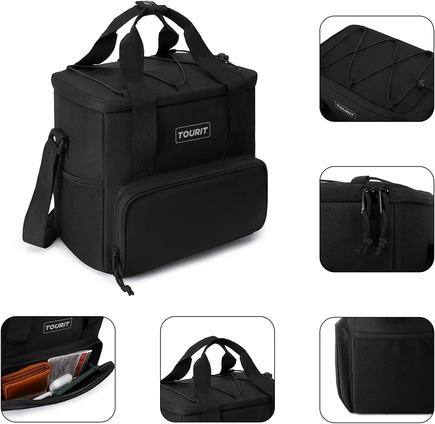 TOURIT Cooler Bag 24/35/46-Can Insulated Soft Cooler Portable Cooler Bag 14.6/24/32L Large Lunch Cooler for Picnic, Beach, Work, Trip