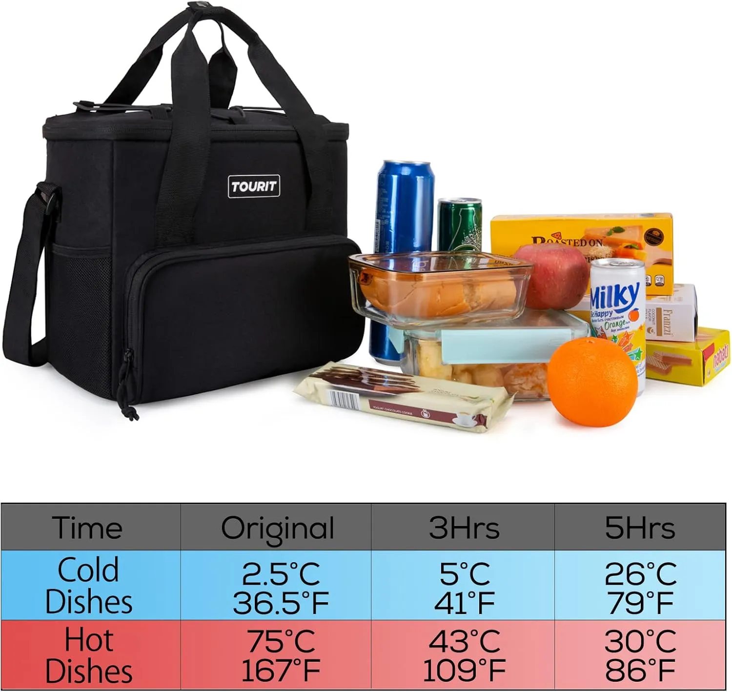 TOURIT Cooler Bag 24/35/46-Can Insulated Soft Cooler Portable Cooler Bag 14.6/24/32L Large Lunch Cooler for Picnic, Beach, Work, Trip