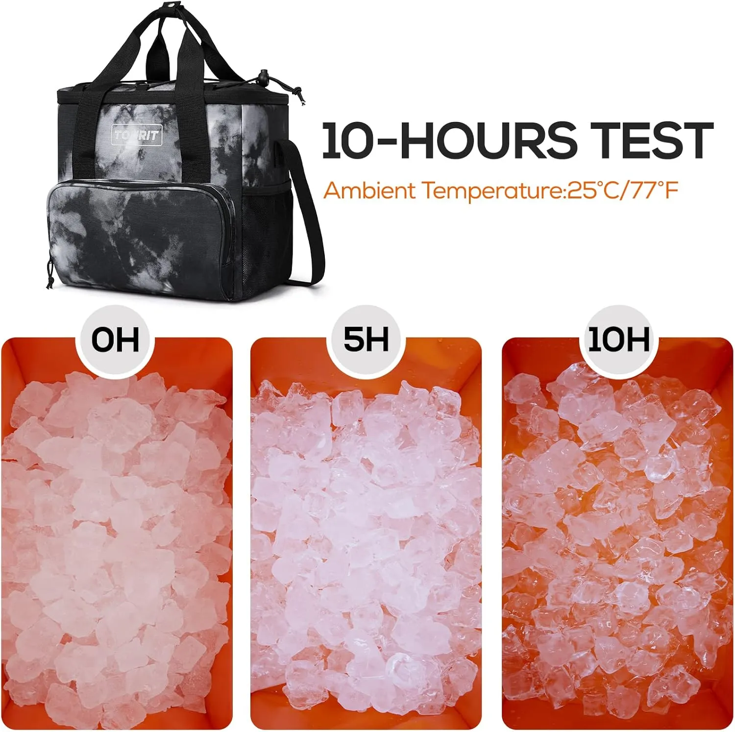 TOURIT Cooler Bag 24/35/46-Can Insulated Soft Cooler Portable Cooler Bag 14.6/24/32L Large Lunch Cooler for Picnic, Beach, Work, Trip