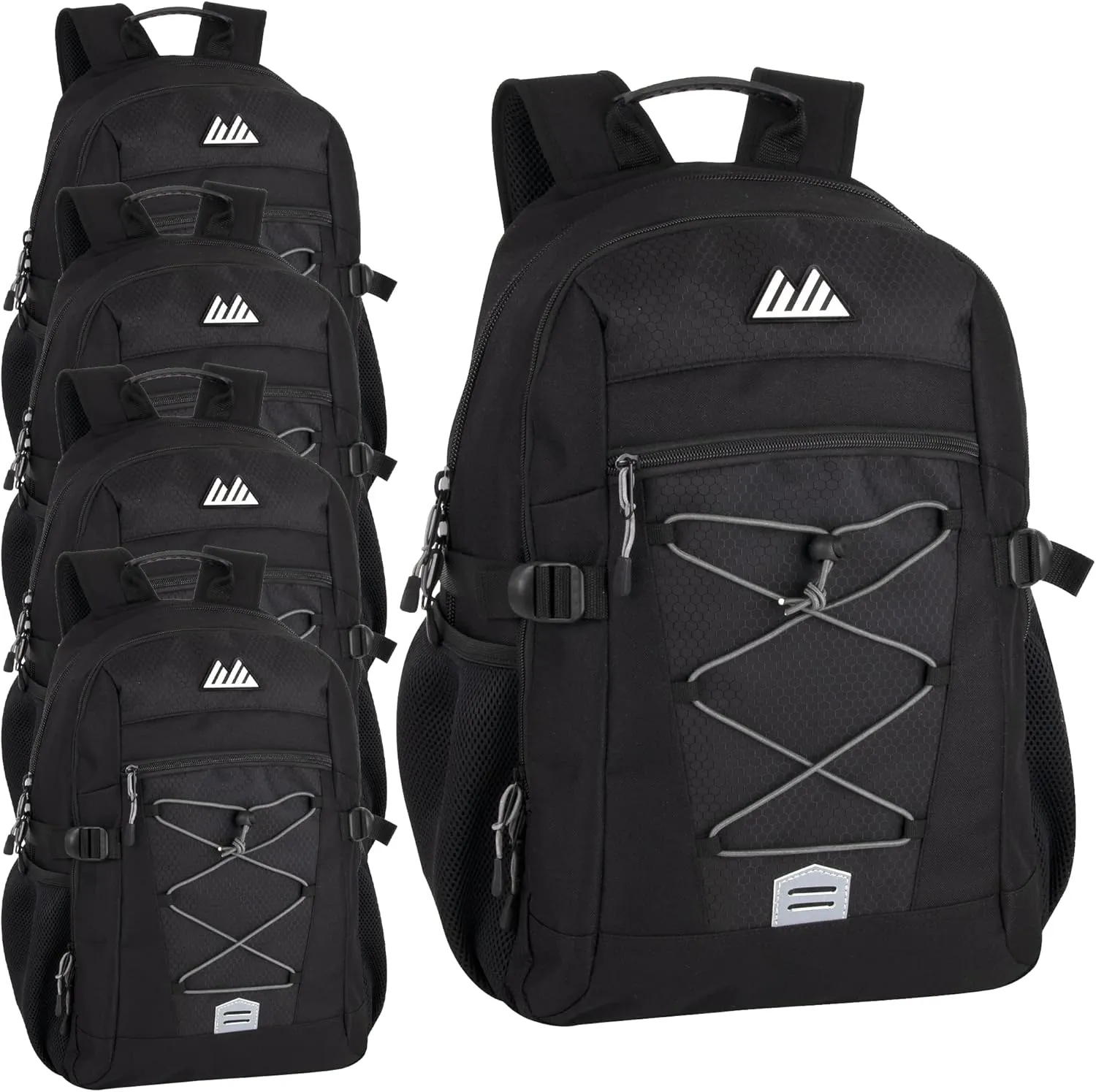 Trail maker 24 Pack Wholesale Dual Compartment Laptop Backpack Bulk Backpacks for Adults Homeless Nonprofit