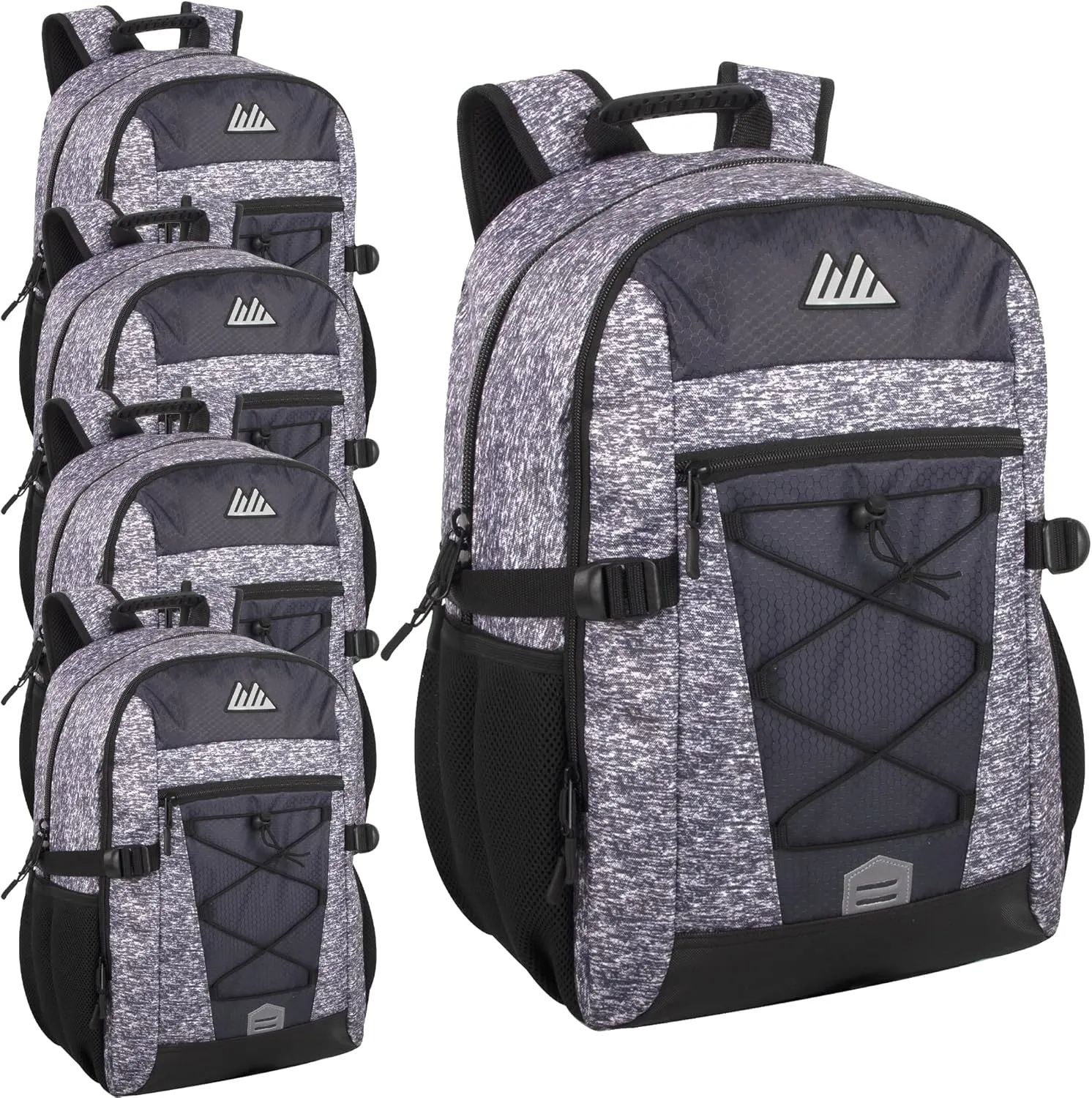 Trail maker 24 Pack Wholesale Dual Compartment Laptop Backpack Bulk Backpacks for Adults Homeless Nonprofit