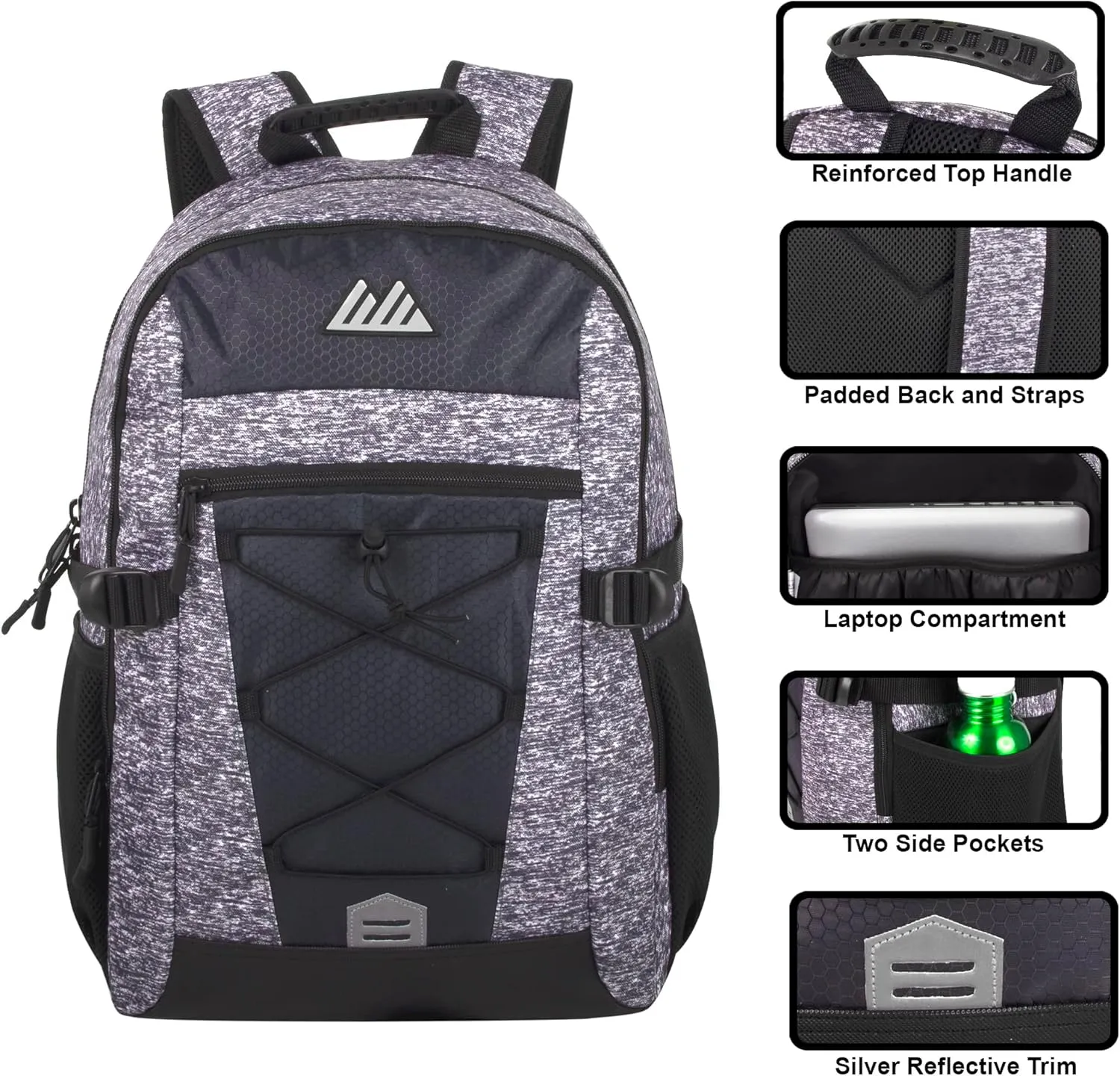 Trail maker 24 Pack Wholesale Dual Compartment Laptop Backpack Bulk Backpacks for Adults Homeless Nonprofit