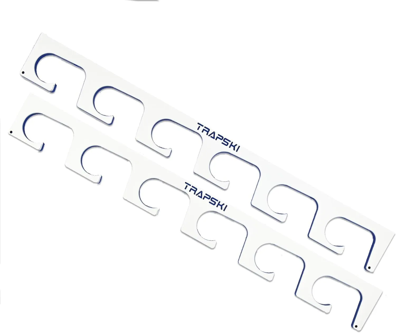 TRAPSKI Made in the USA Premium Fishing Rod/Pole Holder Rack Organizer | Wall or Ceiling Mounted Fishing Rod Rack | Marine Grade HDPE Plastic | Pole Holder for 6 or 12   Stackable