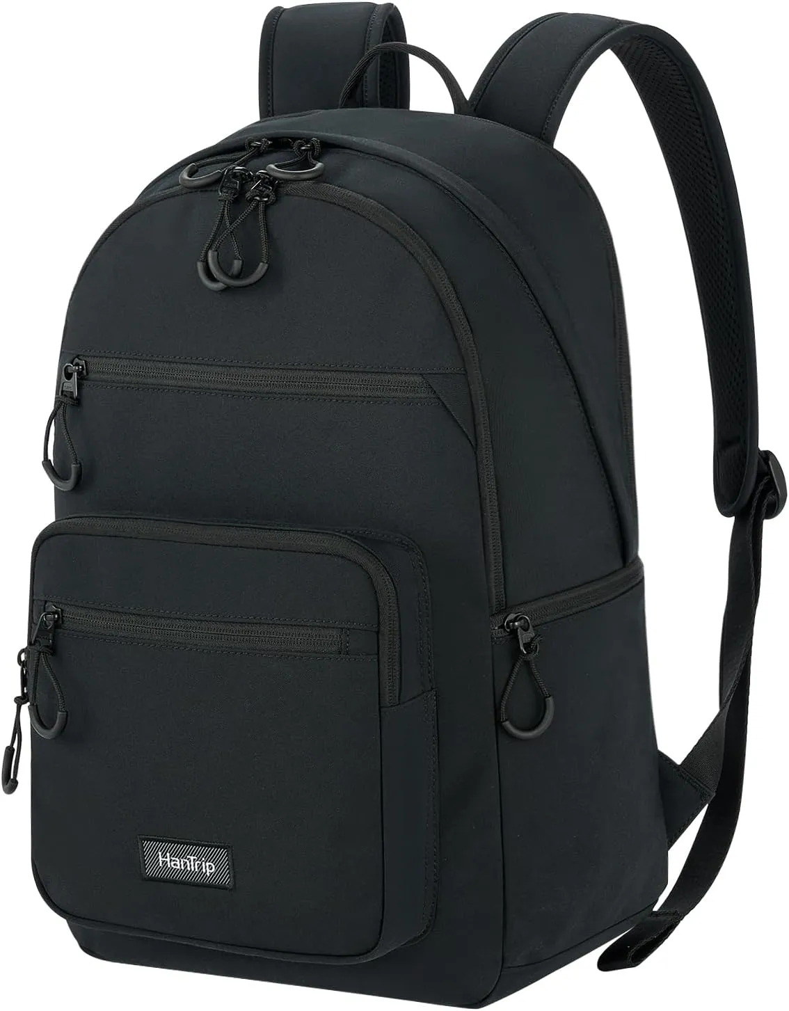 Travel Backpack for Women Men, 28L Lightweight Backpacks for Gym Nurse Work, Airplane Approved Carry On Personal Item Daypack Bookbag with 11 Pockets (Black)