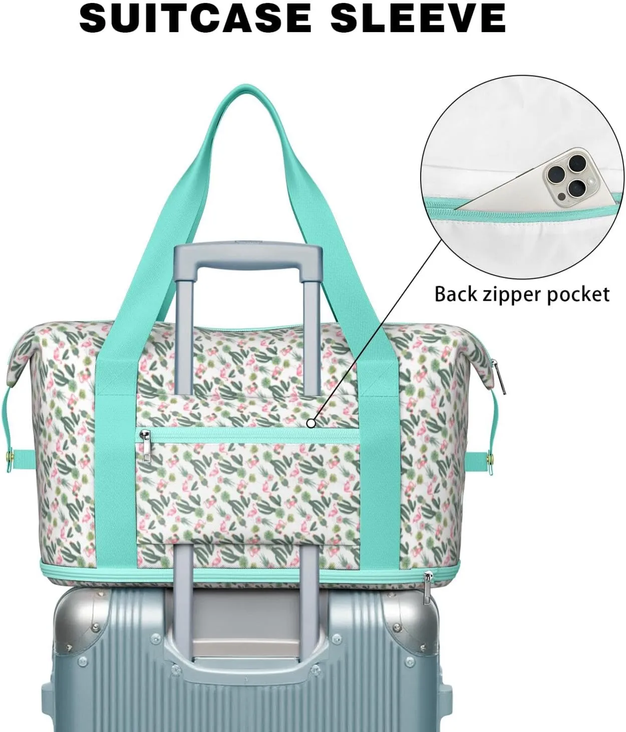 Travel Duffel Bag,Large Weekender Tote for Women, Shoulder Weekender Overnight Bag for Women,Gym Duffel Bag with Wet Pocket