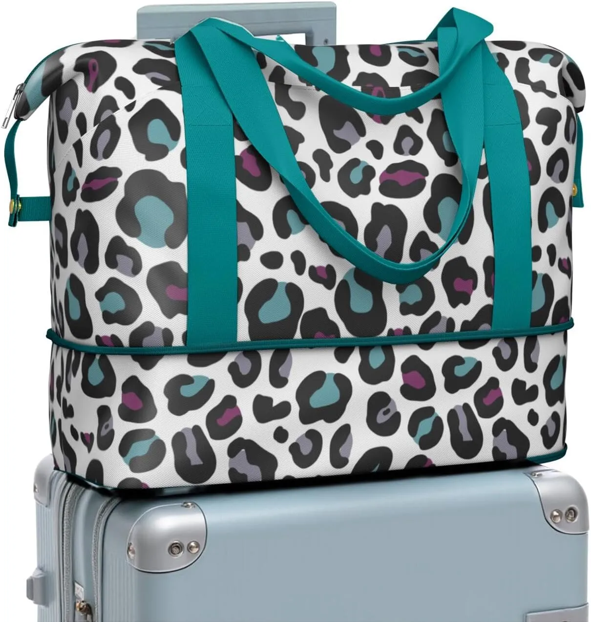 Travel Duffel Bag,Large Weekender Tote for Women, Shoulder Weekender Overnight Bag for Women,Gym Duffel Bag with Wet Pocket