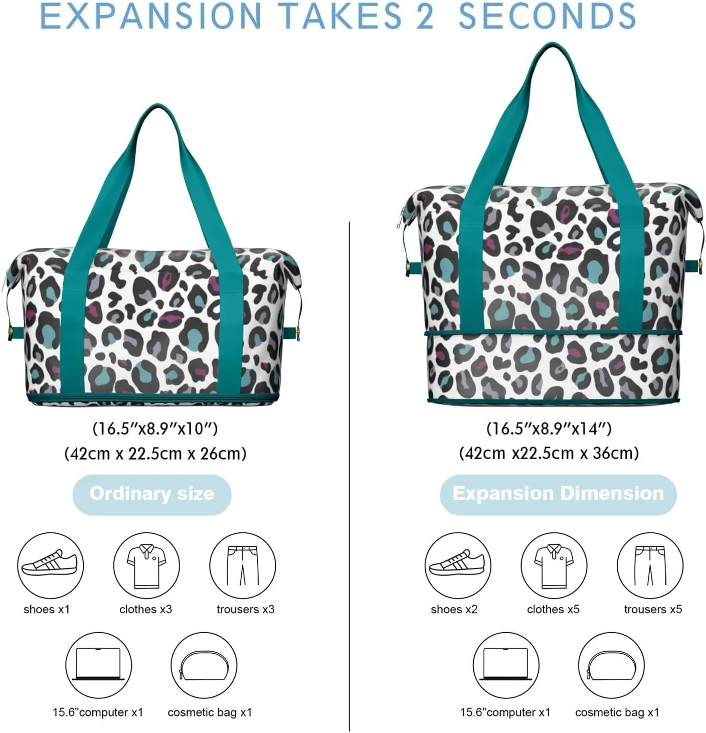Travel Duffel Bag,Large Weekender Tote for Women, Shoulder Weekender Overnight Bag for Women,Gym Duffel Bag with Wet Pocket