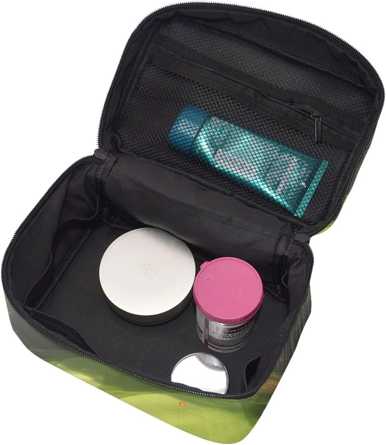 Travel Makeup Bag for Women Portable Cosmetic Bags Large Capacity Toiletry Bag Golf Course Make up Organizer with Handle Travel Essentials Cosmetic Bag Case Organizer