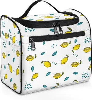 Travel Toiletry Bag for Women,Lemon Hanging Toiletry Bag Cosmetic Makeup Bag Travel Organizer for Accessories Toiletries,Travel Essentials Kit