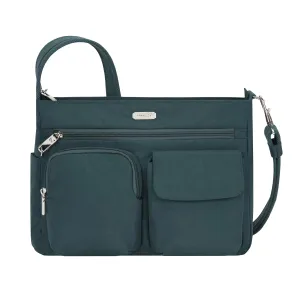 Travelon Anti-Theft Essentials Patch Pocket Crossbody Bag Peacock One Size