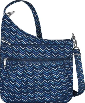 Travelon Anti-Theft Signature 3 Compartment Crossbody, Straight Pocket (A V STRIPE)