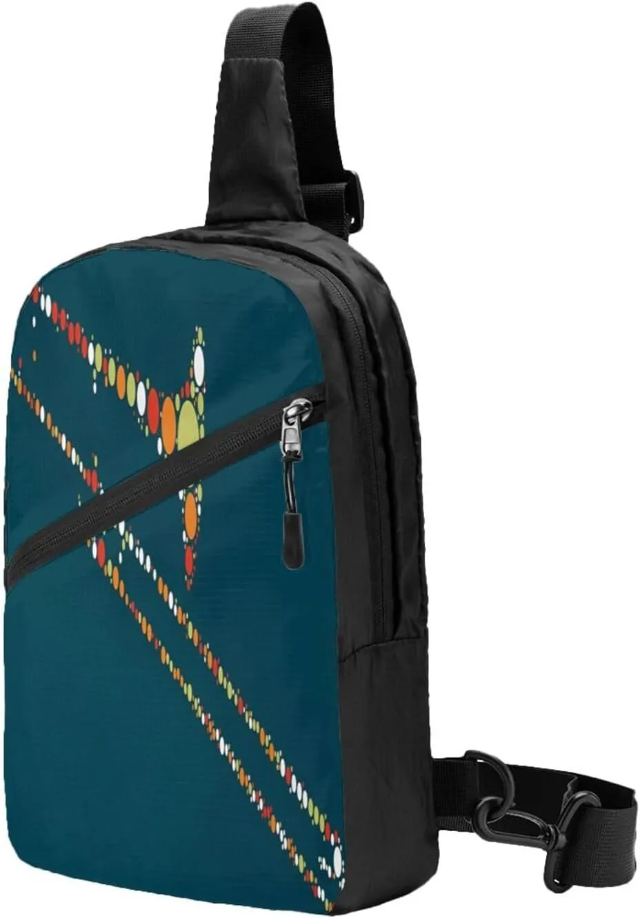 Trombone Sling Bag for Men Women, Small Crossbody Sling Backpack Shoulder Chest Bag, Anti Theft Travel Hiking Sports