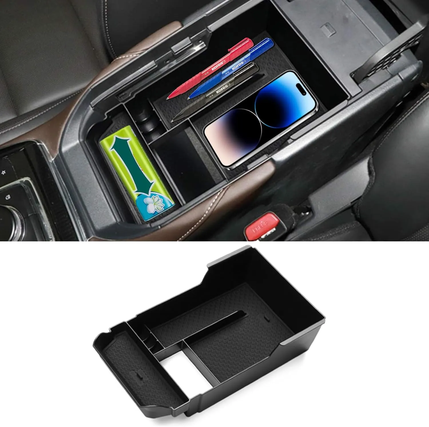 TTCR-II for Mazda CX-30 Center Console Organizer Tray 2020-2025, Center Armrest Glove Storage Box Compatible with 2020-2025 Mazda CX-30 Console Organizer