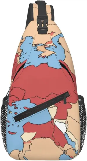 Turkey regional Map Foldie Crossbody Bag for Men and Women - Durable and Functional Anti Theft Crossbody Bags