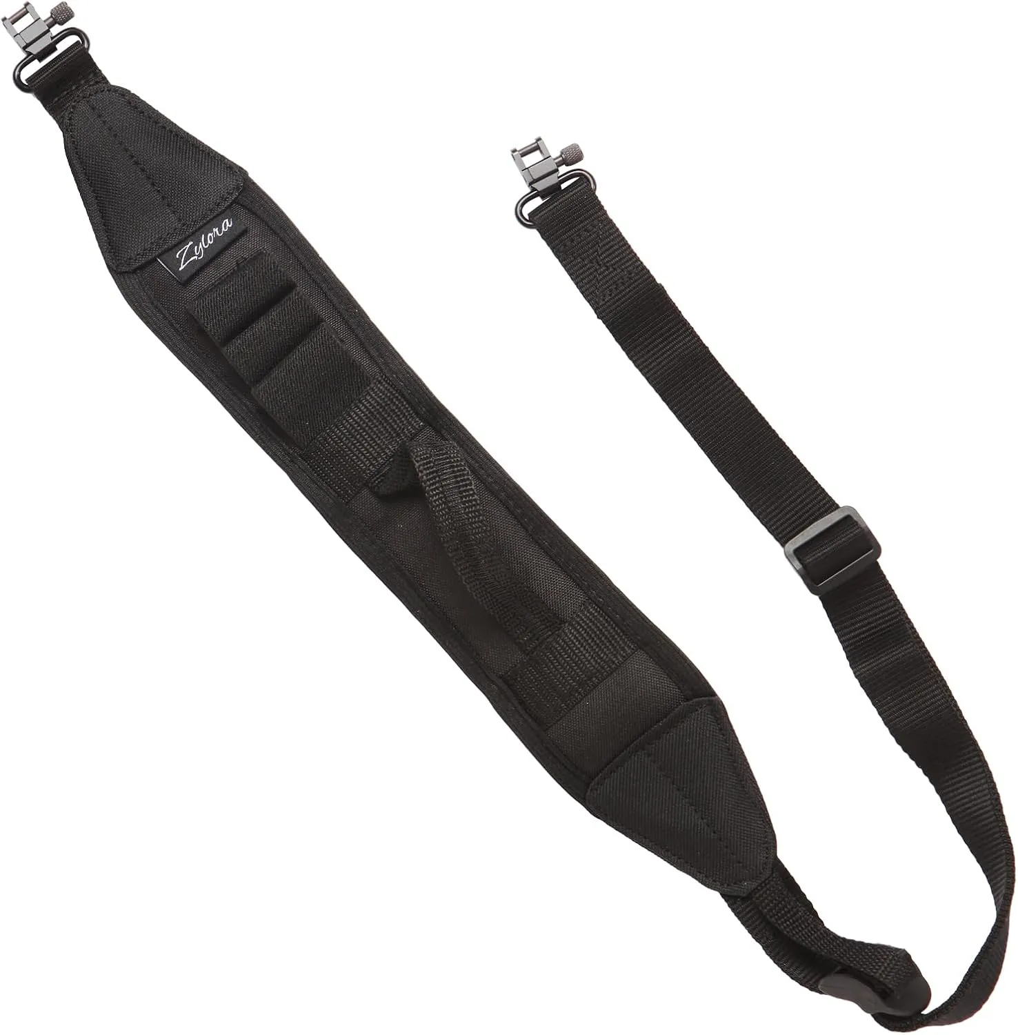 Two Point Shotgun Sling for 12ga and 20ga with Swivels, Shell Holder, Quick-Grab Handle. Adjustable Gun Strap with Thumb Loop, Hunting and Shooting Accessory