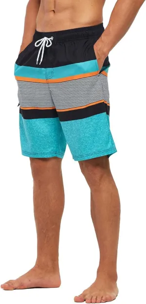 Tyhengta Men's Board Shorts Quick Dry Swim Trunks with Mesh Lining