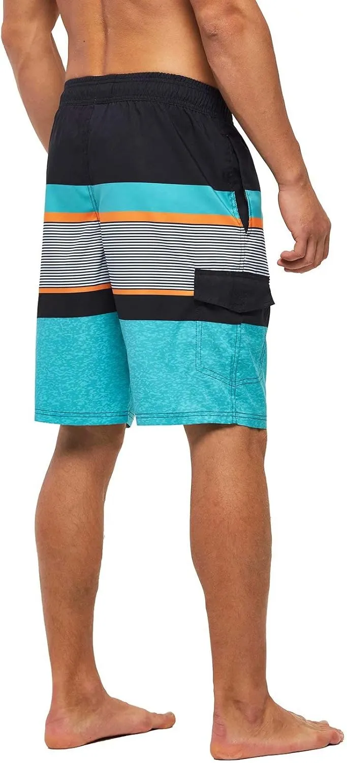 Tyhengta Men's Board Shorts Quick Dry Swim Trunks with Mesh Lining