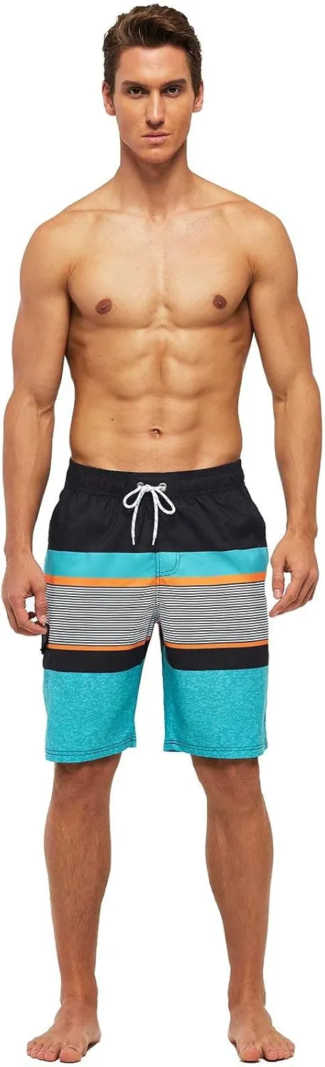 Tyhengta Men's Board Shorts Quick Dry Swim Trunks with Mesh Lining