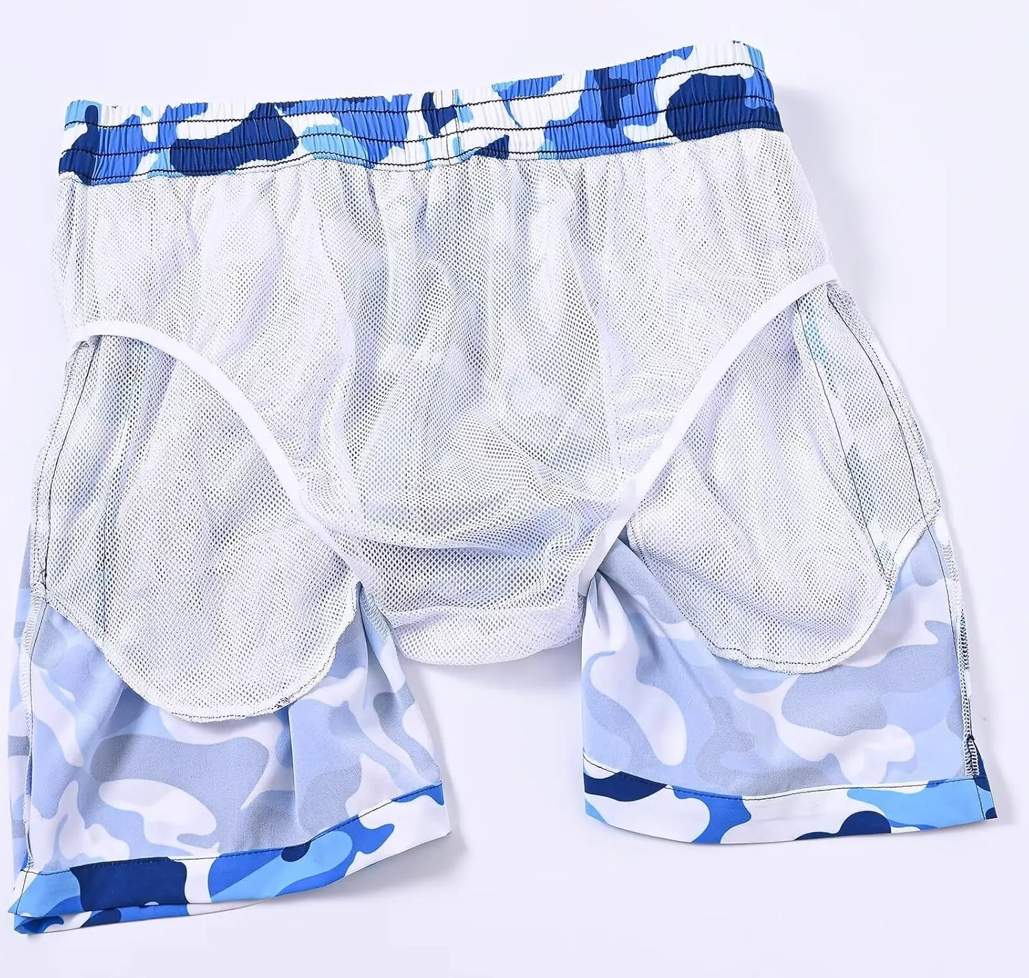 Tyhengta Men's Swim Trunks Quick Dry Beach Shorts with Zipper Pockets and Mesh Lining
