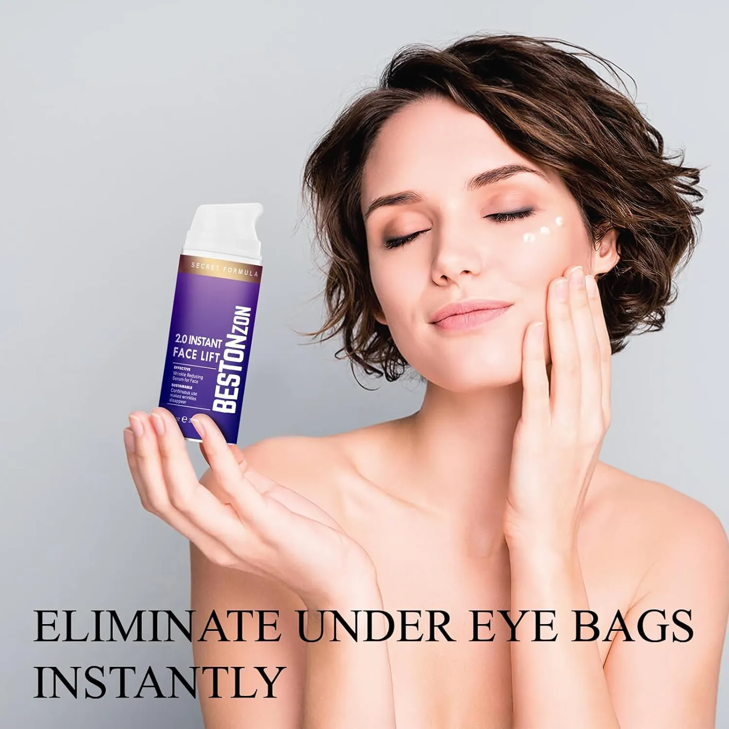 Under Eye Bags and Wrinkles -2.0 Instant Face Lift Cream,Remove Dark Circles, Bags Under Eyes, Fine Lines, Wrinkles and Neck Lines,Firming Delicate Skin 1.01oz