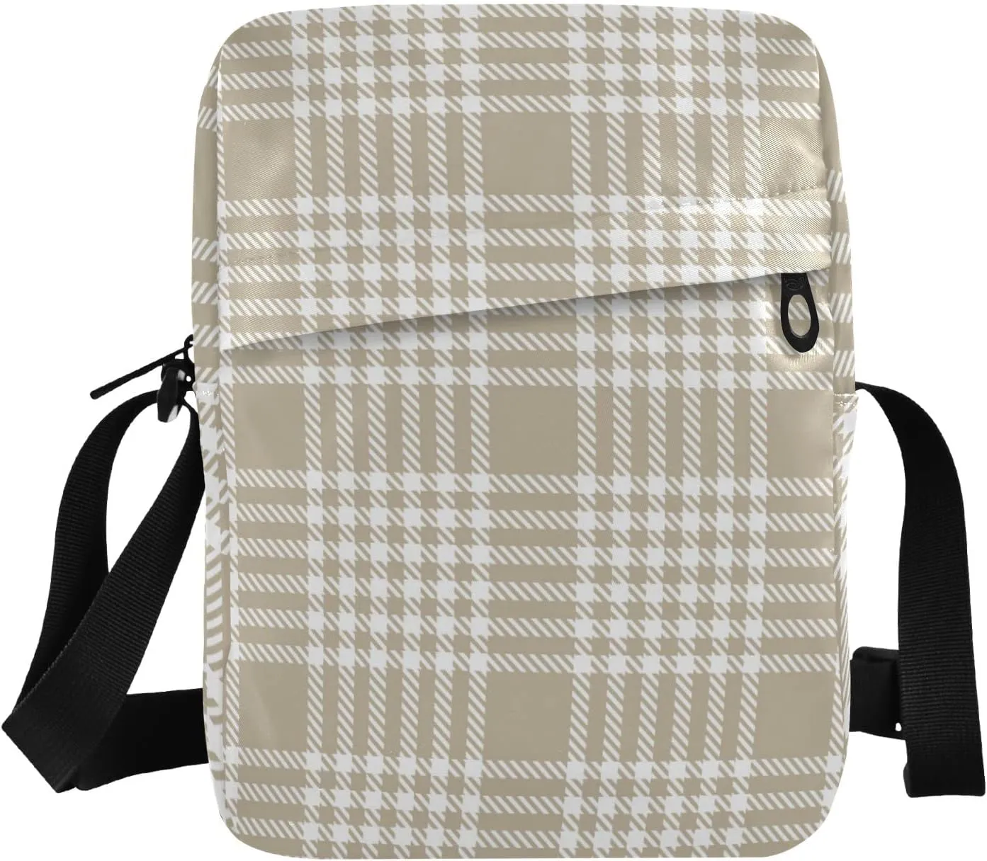 Unisex Crossbody Bag, Cream Color Durable Sling Side Shoulder bags for men women, One Size