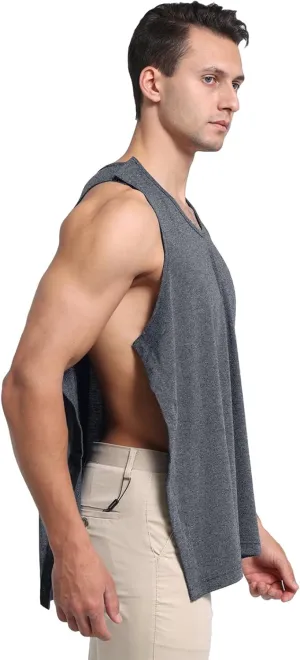 Unisex Post Shoulder Surgery Tank Tops Arm Chest Recovery Side Snap Access Tear Way Sleeveless Shirts