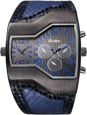 Unisex Quartz Watch with Japan-Movement Genuine Leather Band
