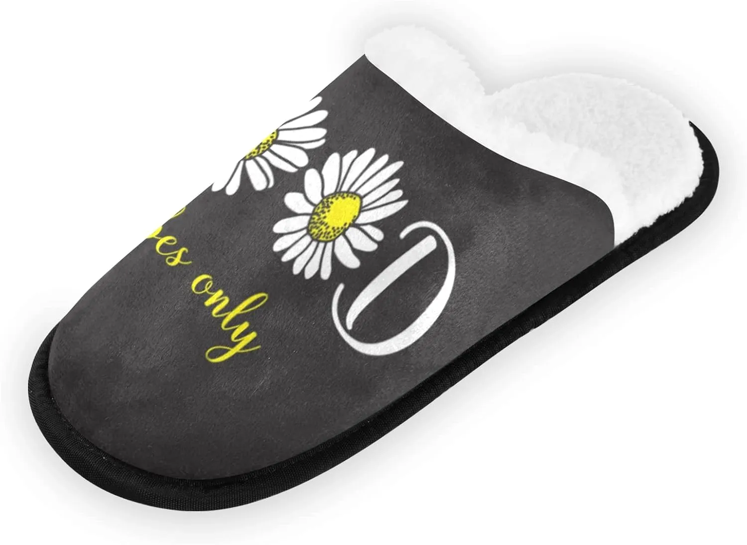 Unisex Slippers Fuzzy Feet Plush Cotton Slippers Anti-Slip Warm House Shoes M/L