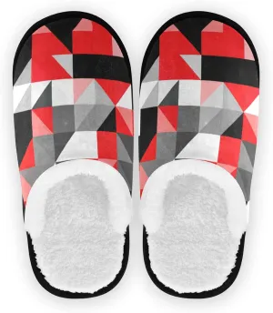 Unisex Slippers Fuzzy Feet Plush Cotton Slippers Anti-Slip Warm House Shoes M/L