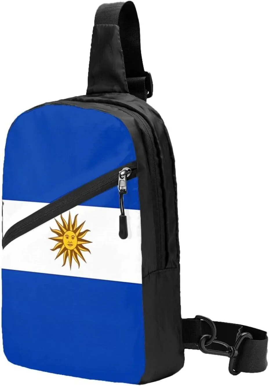 Uruguay Uruguayan Flag Crossbody Bag Portable Sling Bags Foldable Chest Daypack Reusable Sports Shoulder Backpack Diagonally Casual Rucksack Travel Bag