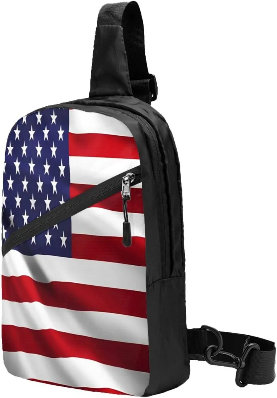 Usa United Flag Sling Bag for Men Women, Small Crossbody Sling Backpack Shoulder Chest Bag, Anti Theft Travel Hiking Sports