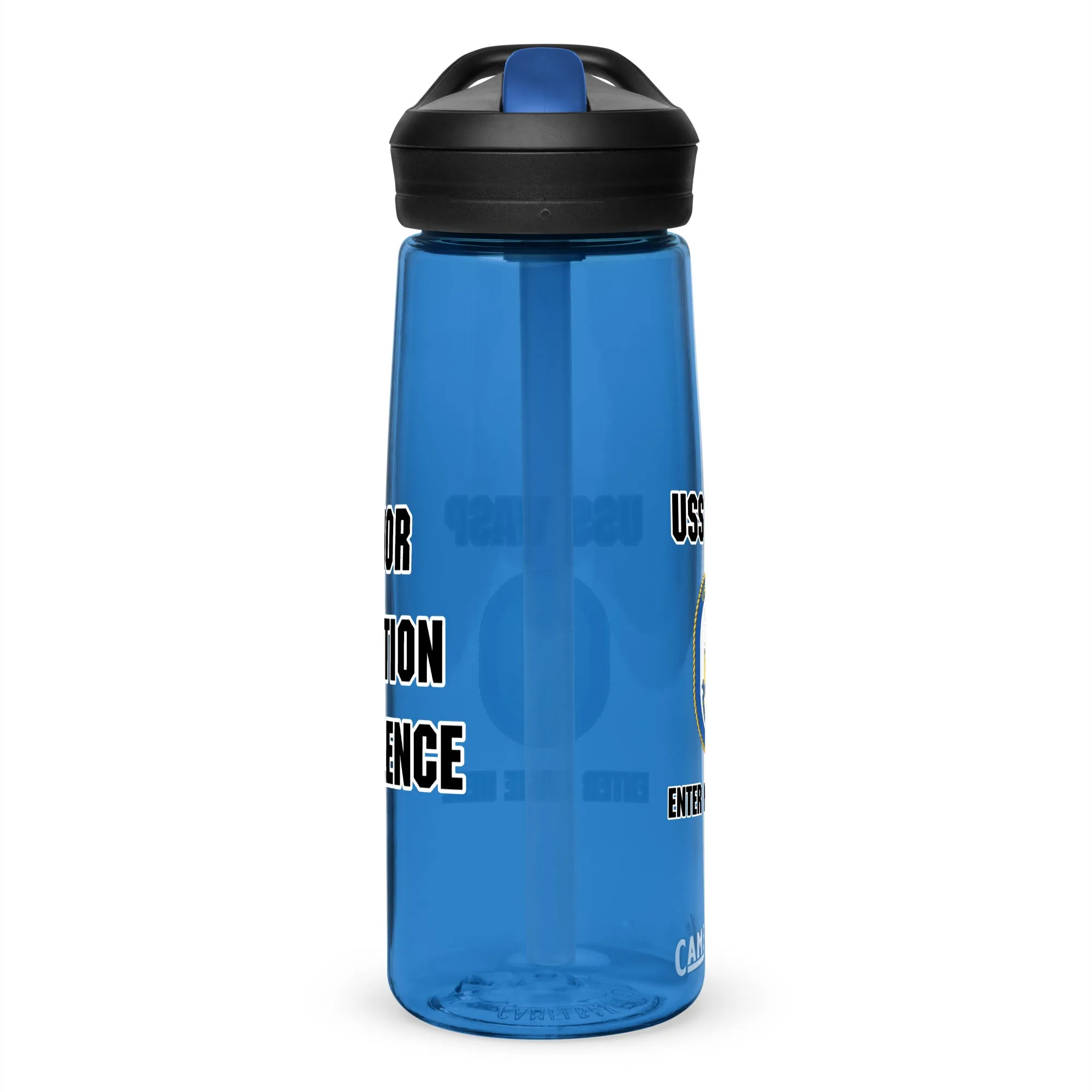 USS Wasp (LHD 1) Customizable Sports water bottle