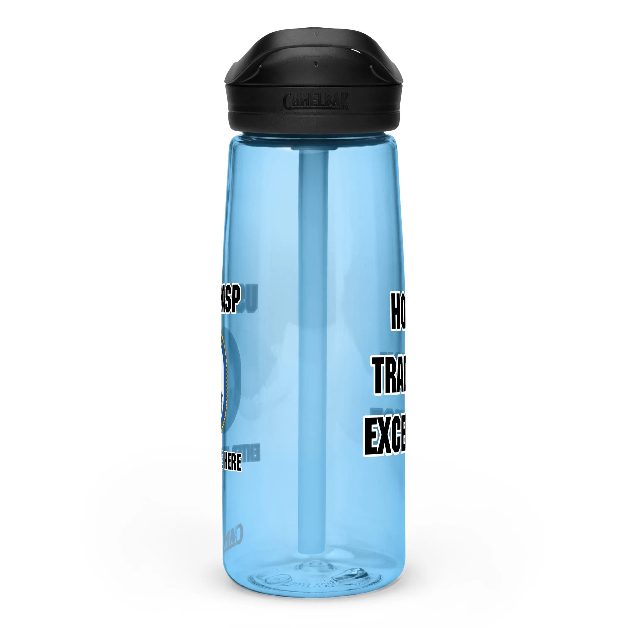 USS Wasp (LHD 1) Customizable Sports water bottle