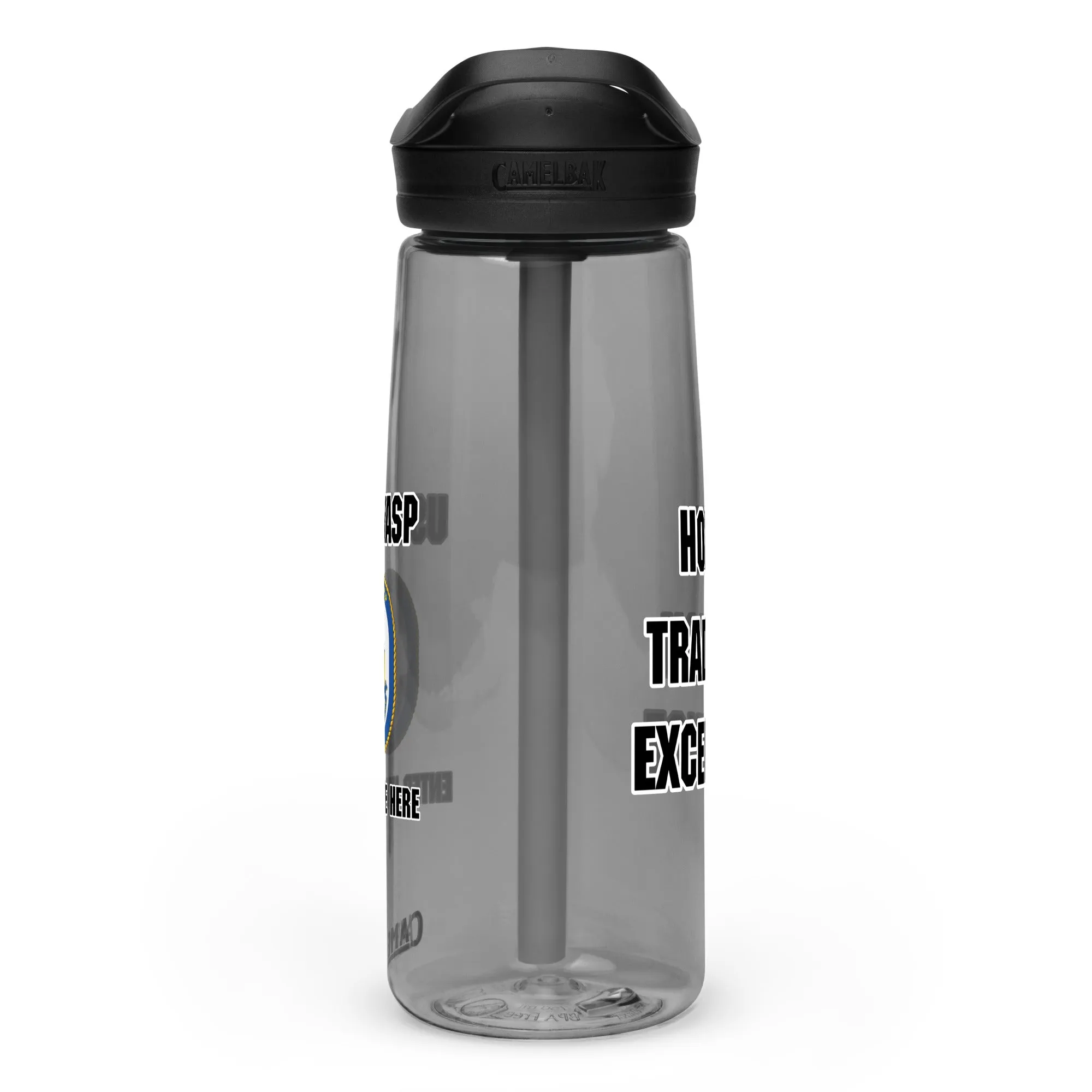 USS Wasp (LHD 1) Customizable Sports water bottle
