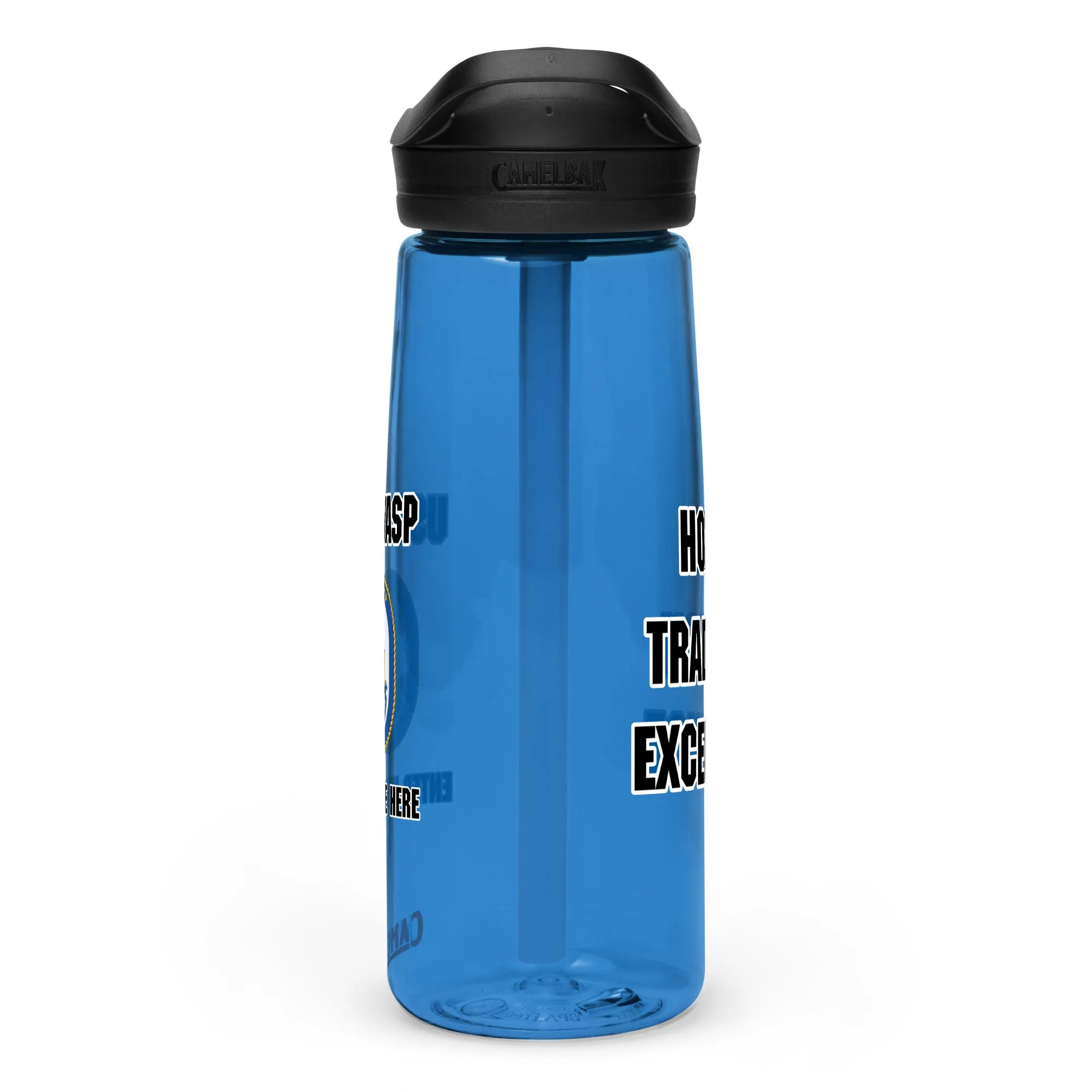 USS Wasp (LHD 1) Customizable Sports water bottle