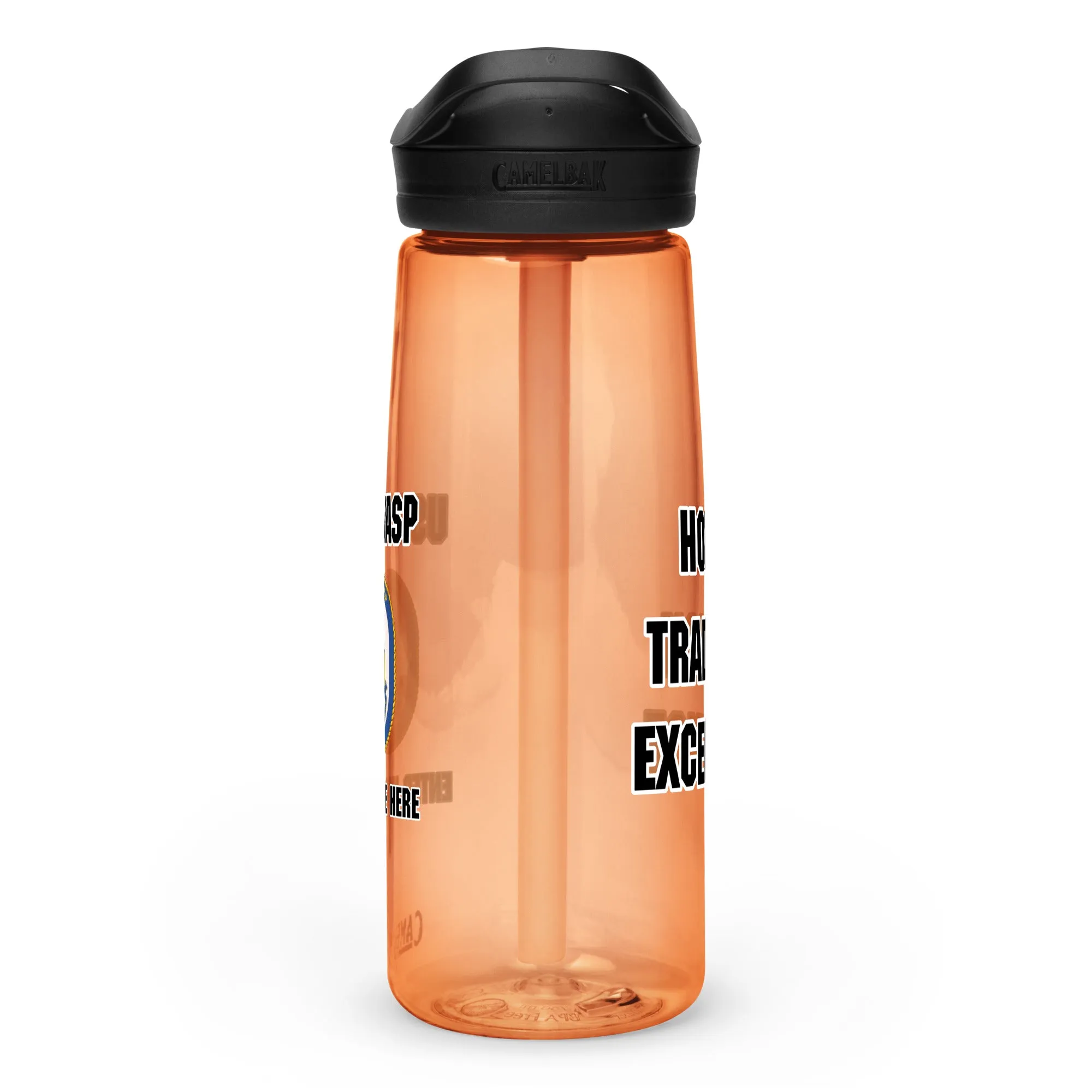 USS Wasp (LHD 1) Customizable Sports water bottle