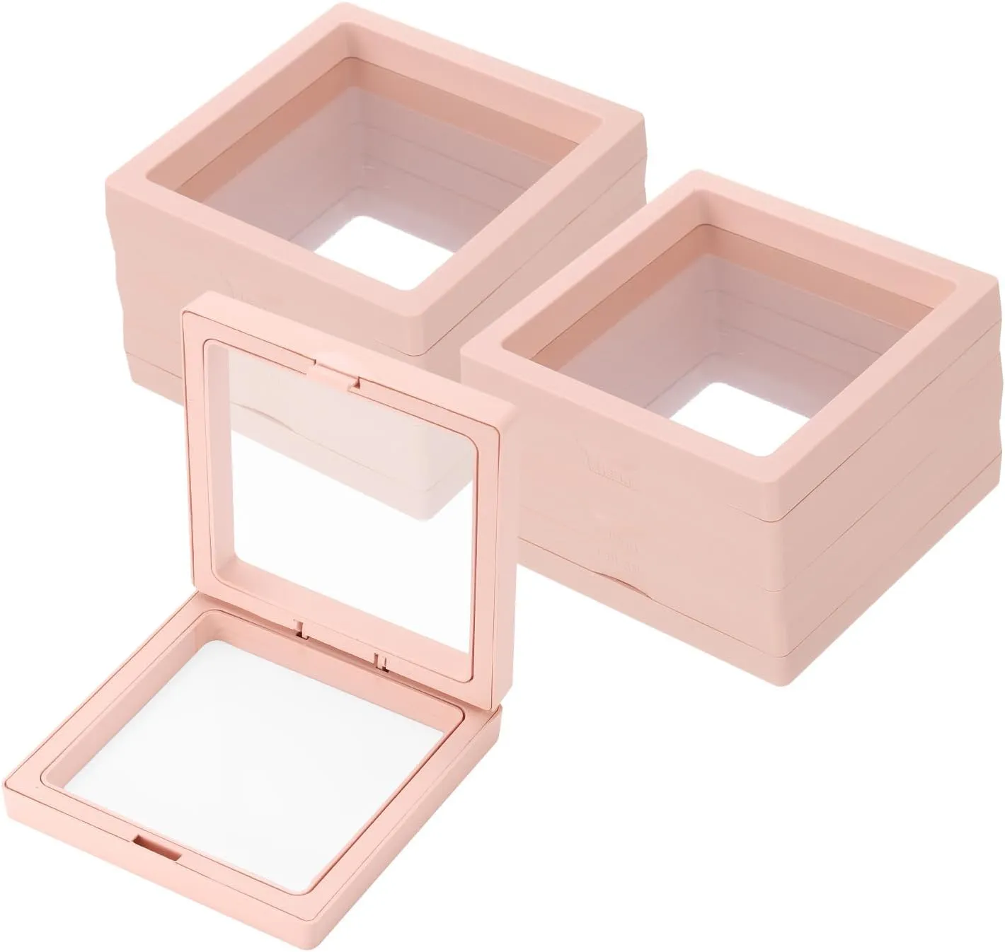 uxcell 15 Pcs Press on Nail Storage Box Nail Display Case Organizer for Nail Art Jewelry Gifts Home Storage Supplies, Pink